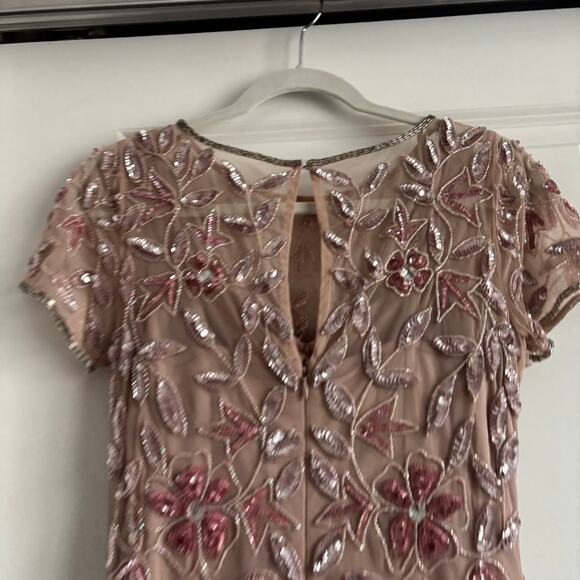 Adrianna Papell Embellished Maxi Dress in Blush - Picture 8 of 16